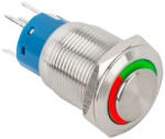 YLI PB-19-NONC(LED)-rdgn Kimagasló, pajzs nélküli nyomógomb (PB-19-NONC-LED-rdgn)