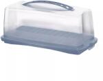 rotho Cutie pentru tort și prăjitură cu capac Fresh 36 x 16, 5 cm, transparent / albastru