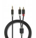 Nedis 3, 5 mm-es Jack 2xRCA Dugasz Dugasz 2 m-es Kábel Cabw Nedis (CABP22200AT20)