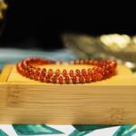 Ezera Colier choker din pietre semipretioase Carneol (eng. Carnelian), Kamia cu inchizatoare din cupru, placat cu aur de 18K (EZCAM-4)
