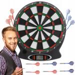  Darts tárcsa 12 tartalék nyílással és 6 darts minden korosztály számára 28játék (tarcza rzutki 6 Rzutkami )