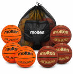 Molten Set antrenament baschet junior Molten 3 mingi JB3800-L + 3 mingi JB2000-L greutate redusa, marime 5 + sac transport (SPB+4xB5C3800)