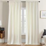  Thermo sötétítő függöny 2 db 132x225cm Fehér Elefántcsont (B0CV13517M)