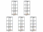 MAMUTEX 5 darabos akciós csomag - Horganyzott fém állvány Mamutex Standard 180x40x40 cm - 5 polc, terhelhetőség 875 kg