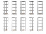 MAMUTEX 10 darabos akciós csomag - Horganyzott fém állvány Mamutex Standard 180x40x40 cm - 5 polc, terhelhetőség 875 kg