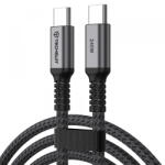Techsuit Cablu Date si Incarcare USB-C - USB-C Techsuit TitanSync Pro CX2, 240W, 2m, Gri - gsmboutique