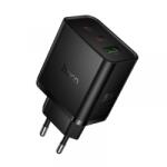 hoco. Incarcator Retea HOCO N75, 65W, 3A, 1 x USB-A - 2 x USB-C, Negru - gsmboutique