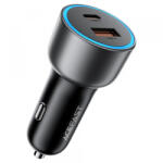 ACEFAST Incarcator Auto Acefast B21, 75W, 3A, 1 x USB-A - 1 x USB-C, Gri