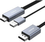 Benfei Cablu Video Benfei, HDMI / USB-A - DisplayPort, 4K, 1.8m, Gri