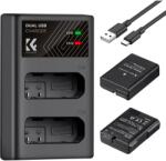 K&F Concept Incarcator dublu K&F Concept pentru Nikon EN-EL14 cu display LED si USB-C