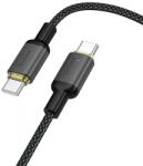 hoco. Cablu Date si Incarcare USB-C - USB-C HOCO X128 Benefit, 60W, 1m, Negru