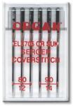 Organ Ace surfilat finete 80-90 - 6 buc Organ Needles Overlock ELx705 (55487000) - tiparedecroitorie