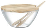 Ambition Salatiera cu tacamuri si capac lemn 23cm, Natural (86200) Castron