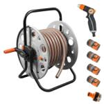RICHMANN Furtun de gradina Richman Exclusive 6 straturi, antirasucire 3/4", 25 m, tambur, cuple, adaptor, pistol (150750)