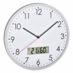 TFA Ceas analog silentios de perete, cu termometru si higrometru digital, alb, TFA 60.3048. 02 (AB-60.3048.02)
