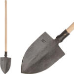 Strend Pro Gardex 1450 g, Kovácsolt, hegyes ásó egyenes fa nyéllel (STP211459)