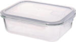 MagicHome MagicHome, üveg tárolóedény, téglalap alakú, fedővel, szellőző szeleppel, 1500 ml (STP8011123)