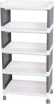 MagicHome Rolly, Műanyag Állvány kerekeken, 5 polcos, 49x29x97 cm (STP2212846)