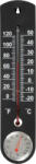 Strend Pro TMS-055 BlackBar, kültéri műanyag Hőmérő ablakra, 250x55x12 mm, páratartalom mérővel (STP221968)