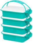 MagicHome MagicHome, Ételhordó készlet, 4 részes, 4x 1000 ml, PP/PE, 24, 3x14, 6x29, 5 cm (STP801666)