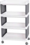 MagicHome Rolly, Műanyag Állvány kerekeken, 4 polcos, 49x29x75, 5 cm (STP2212845)