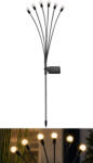 Strend Pro Firefly, Napelemes lámpa, rozsdamentes acél, 6x LED, 72 cm (STP2172859)