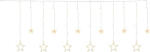 MagicHome MagicHome, Karácsonyi füzér, 138x meleg fehér LED, csillagokkal, 230V, 8 funkció (STP8091463A)