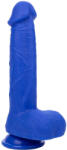 CalExotics - Admiral Captain, Dildo Vibrant Realist cu Ventuză și 10 Funcții, Silicon Lichid, Albastru Dildo