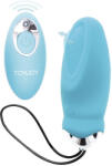 ToyJoy - Im So Eggcited, Ou Vibrant cu Telecomandă și 7 Moduri, Silicon, IPX7, 8.9 cm, Albastru