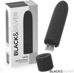 BLACKSILVER - Geri, Mini Bullet Vibrant Reîncărcabil, 8 Vibrații, Negru