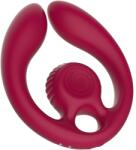 Snail Vibe GIZI Duo Burgundy - Stimulator Dual pentru Cupluri cu Telecomandă, Vibrații și Încărcare Magnetică Vibrator