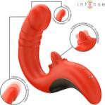 Intense INTENS Paulina Roșu - Vibrator în Formă de U cu Dublă Stimulare și Vibrații, Reîncărcabil USB Vibrator