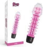 Glossy - Axel, Vibrator Jelly cu Vibrații Multi-Viteză, 14 cm, Roz Vibrator