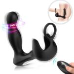 ARMONY, ARMONY FOR HIM ARMONY - Vibrator Anal pentru Prostată cu Inel pentru Testicule și Telecomandă, Negru