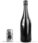 All Black - Dildo Anal în Formă de Sticlă Șampanie, PVC, 39.5 cm, Negru - Pentru Avansați Dildo