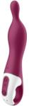 SATISFYER, SATISFYER VIBRATOR SATISFYER - A-Mazing 1, Vibrator A-Spot cu 2 Motoare și 12 Programe, Silicon Medical, Visiniu Vibrator