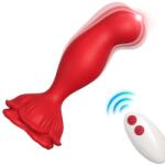 Armony, Armony Anal ARMONY - Plug Anal Vibrant în Formă de Trandafir cu Telecomandă, Roșu