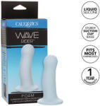 CalExotics - Wave Rider Foam, Dildo Anal Bulbucat cu Textură Ondulată, Ventuză și Curbă Flexibilă, Silicon Lichid, Albastru Dildo