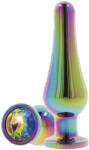 ToyJoy - Twilight Bum Bijou Small, Plug Anal din Aluminiu cu Bijuterie Curcubeu, 9.2 cm, Unisex