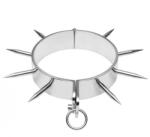 METAL HARD Colier BDSM pentru Slave cu Puncte - Guler Metalic Cromat