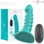 Intense Intense Buffy - Vibrator spirală mărimea S cu telecomandă și 10 niveluri de vibrație, albastru-verzui Vibrator