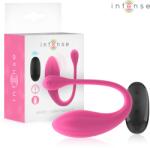 Intense, Intense Remote Control INTENS Janice Pink - Vibrator U cu Dublă Stimulare, Telecomandă și 10 Moduri de Vibrație, USB Vibrator