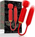 Mia - Double Pleasure Wand, Vibrator Wand cu Plug Anal cu Mișcare Sus-Jos, 2 în 1 Vibrator