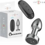 INTENSE, INTENSE ANAL TOYS INTENSE - Plug Anal Vibrant Small din Aluminiu cu Telecomandă și 10 Moduri, Termoreactiv, 7.4 cm