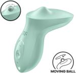 SATISFYER, SATISFYER VIBRATOR SATISFYER - Exciterrr, Vibrator Lay-On cu Bilă Rotativă, 10+13 Programe, Silicon, IPX7, Verde Mint Vibrator