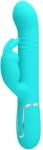 Pretty Love PRETTY LOVE - Coale Pearls, Vibrator Rabbit 4 în 1 cu Bile Rigide, 7+4+4 Funcții și Buton Climax, Verde Aqua Vibrator