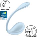 SATISFYER, SATISFYER PARTNER SATISFYER - Smooth Petal, Stimulator Portabil pentru Punctul G cu Aplicație, Albastru Vibrator