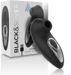 Black & Silver - Drake Deluxe, Vibrator cu Sucțiune Reîncărcabil, Negru Vibrator