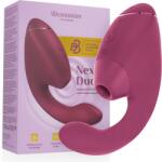 Womanizer - Duo Next, Stimulator Dual Clitoridian și Punctul G, Roz Întunecat Vibrator