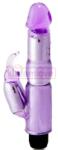 LyBaile BAILE - Rabbit Fantasy Vibe, Vibrator Rabbit cu 2 Motoare și Stimulator Clitoridian, Gel, Violet Vibrator